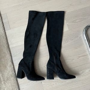 Steve Madden Suede Over the Knee Heeled Boots